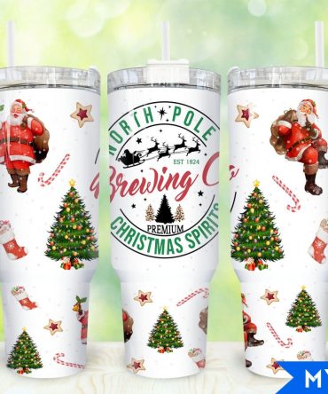 Christmas Santa Claus Custom Stanley Quencher 40Oz Stainless Steel Tumbler With Handle