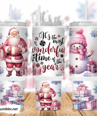 Christmas Santa Claus Custom Stanley Quencher 40Oz Stainless Steel Tumbler With Handle
