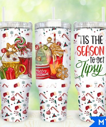 Christmas Season Custom Stanley Quencher 40Oz Stainless Steel Tumbler With Handle