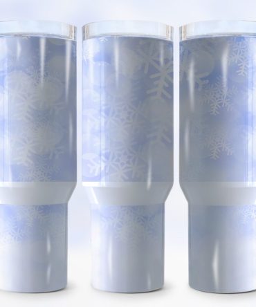 Christmas Snowflake Custom Stanley Quencher 40Oz Stainless Steel Tumbler With Handle