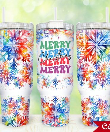 Christmas Snowflakes Custom Stanley Quencher 40Oz Stainless Steel Tumbler With Handle