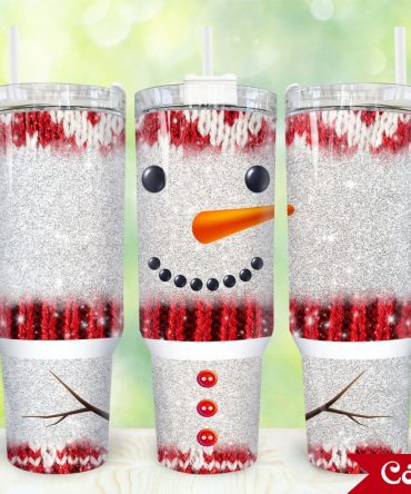 Christmas Snowman Custom Stanley Quencher 40Oz Stainless Steel Tumbler With Handle