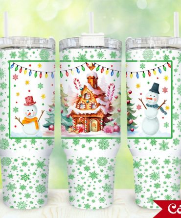 Christmas Snowman Custom Stanley Quencher 40Oz Stainless Steel Tumbler With Handle