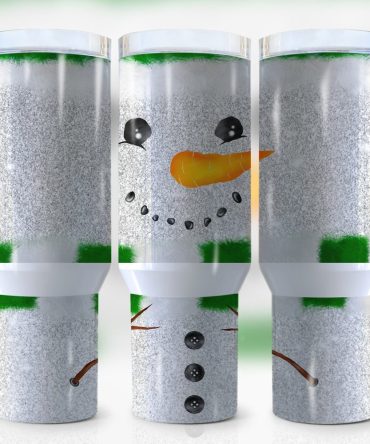 Christmas Snowman Custom Stanley Quencher 40Oz Stainless Steel Tumbler With Handle