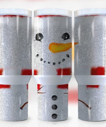 Christmas Snowman Custom Stanley Quencher 40Oz Stainless Steel Tumbler With Handle