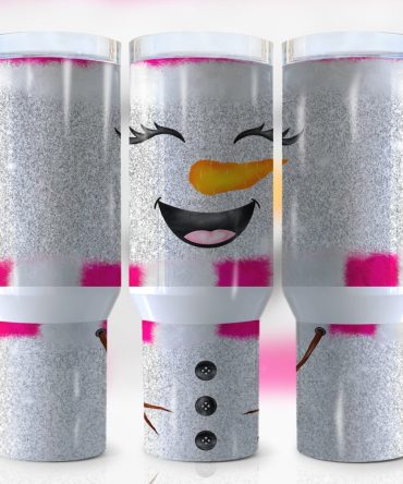 Christmas Snowman Custom Stanley Quencher 40Oz Stainless Steel Tumbler With Handle