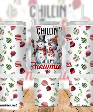 Christmas Snowman Custom Stanley Quencher 40Oz Stainless Steel Tumbler With Handle