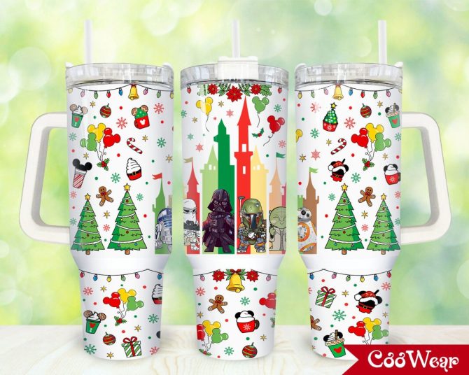 Christmas Star Wars Movies Custom Stanley Quencher 40Oz Stainless Steel Tumbler With Handle