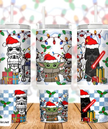 Christmas Star Wars Movies Custom Stanley Quencher 40Oz Stainless Steel Tumbler With Handle