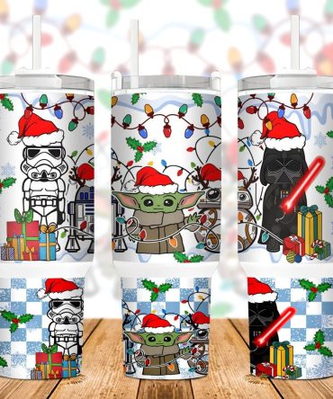 Christmas Star Wars Movies Custom Stanley Quencher 40Oz Stainless Steel Tumbler With Handle