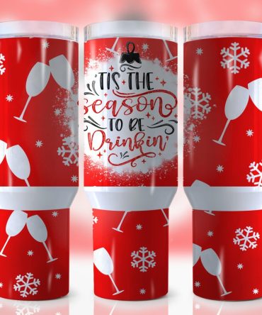 Christmas Tis The Season Custom Stanley Quencher 40Oz Stainless Steel Tumbler With Handle