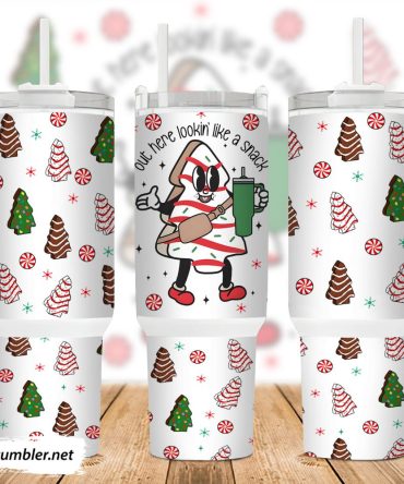 Christmas Tree Cakes Custom Stanley Quencher 40Oz Stainless Steel Tumbler With Handle