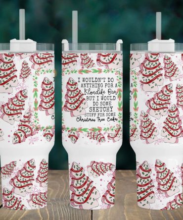 Christmas Tree Cakes Custom Stanley Quencher 40Oz Stainless Steel Tumbler With Handle