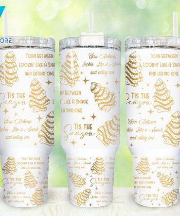 Christmas Tree Cakes Custom Stanley Quencher 40Oz Stainless Steel Tumbler With Handle