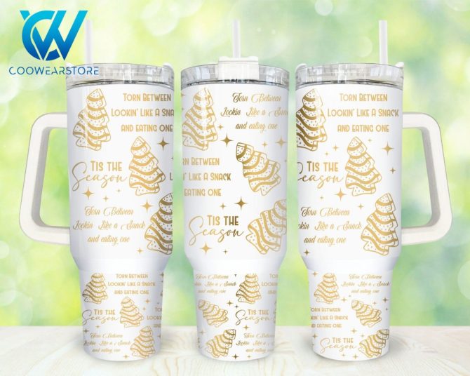 Christmas Tree Cakes Custom Stanley Quencher 40Oz Stainless Steel Tumbler With Handle