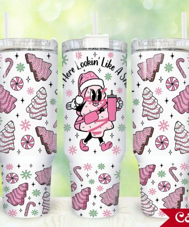 Christmas Tree Cakes Custom Stanley Quencher 40Oz Stainless Steel Tumbler With Handle