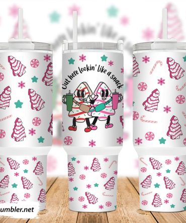 Christmas Tree Cakes Custom Stanley Quencher 40Oz Stainless Steel Tumbler With Handle