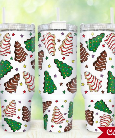 Christmas Tree Cakes Custom Stanley Quencher 40Oz Stainless Steel Tumbler With Handle