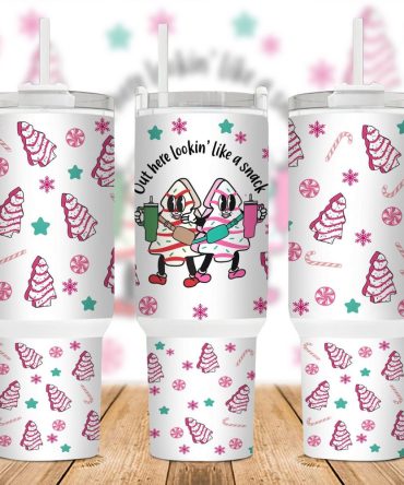 Christmas Tree Cakes Custom Stanley Quencher 40Oz Stainless Steel Tumbler With Handle