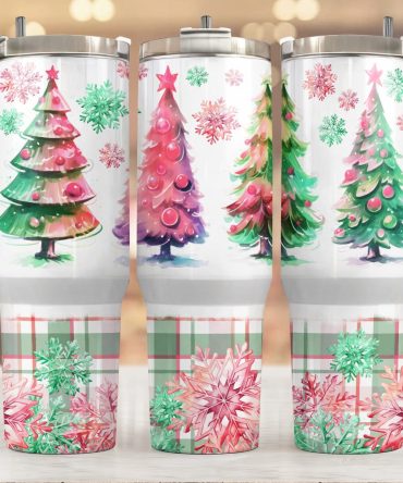 Christmas Trees Custom Stanley Quencher 40Oz Stainless Steel Tumbler With Handle