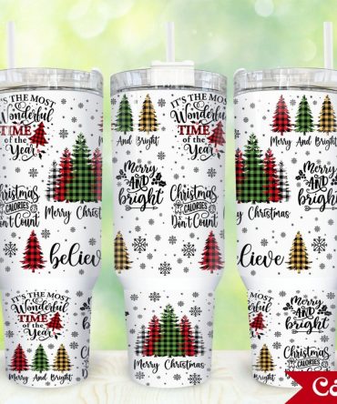 Christmas Trees Custom Stanley Quencher 40Oz Stainless Steel Tumbler With Handle