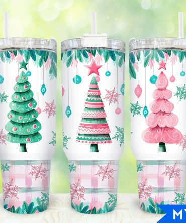Christmas Trees Custom Stanley Quencher 40Oz Stainless Steel Tumbler With Handle