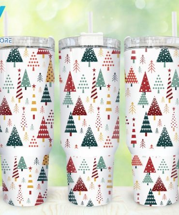 Christmas Trees Custom Stanley Quencher 40Oz Stainless Steel Tumbler With Handle