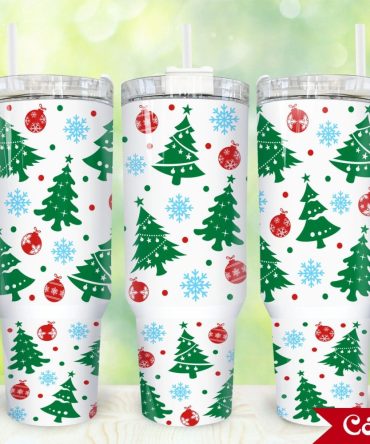 Christmas Trees Custom Stanley Quencher 40Oz Stainless Steel Tumbler With Handle
