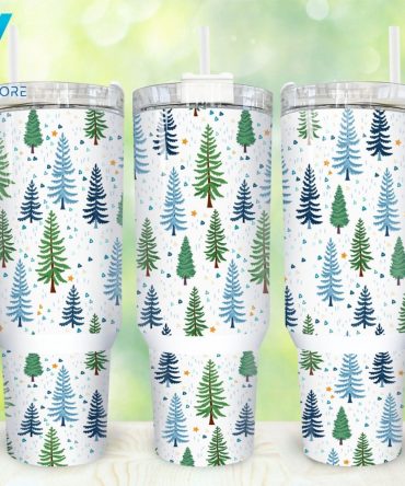 Christmas Trees Custom Stanley Quencher 40Oz Stainless Steel Tumbler With Handle