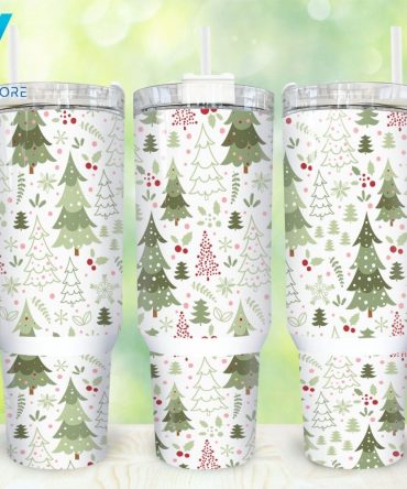 Christmas Trees Custom Stanley Quencher 40Oz Stainless Steel Tumbler With Handle