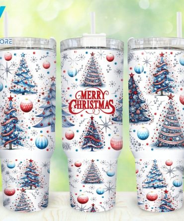 Christmas Trees Custom Stanley Quencher 40Oz Stainless Steel Tumbler With Handle