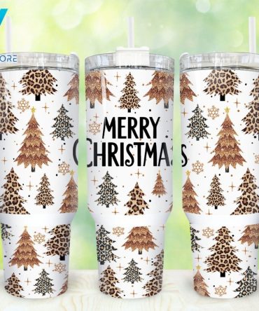 Christmas Trees Custom Stanley Quencher 40Oz Stainless Steel Tumbler With Handle