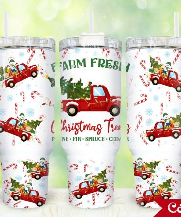 Christmas Truck Custom Stanley Quencher 40Oz Stainless Steel Tumbler With Handle