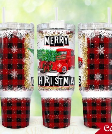 Christmas Truck Custom Stanley Quencher 40Oz Stainless Steel Tumbler With Handle