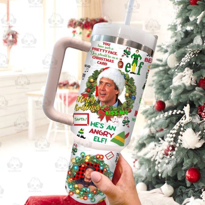 Christmas Vacation Movies Custom Stanley Quencher 40Oz Stainless Steel Tumbler With Handle - Image 2