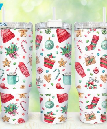 Christmas Vibes Custom Stanley Quencher 40Oz Stainless Steel Tumbler With Handle