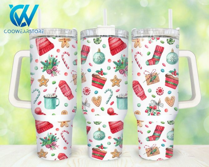 Christmas Vibes Custom Stanley Quencher 40Oz Stainless Steel Tumbler With Handle