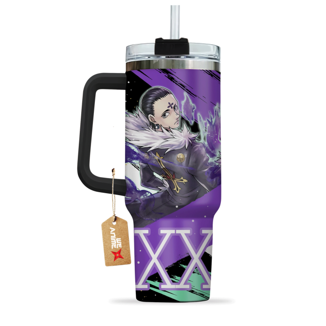 Chrollo Lucilfer Hunter X Hunter Anime Custom Stanley Quencher 40Oz Stainless Steel Tumbler With Handle - Image 4