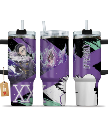 Chrollo Lucilfer Hunter X Hunter Anime Custom Stanley Quencher 40Oz Stainless Steel Tumbler With Handle