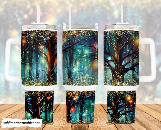 Chrsitmas Lights Custom Stanley Quencher 40Oz Stainless Steel Tumbler With Handle