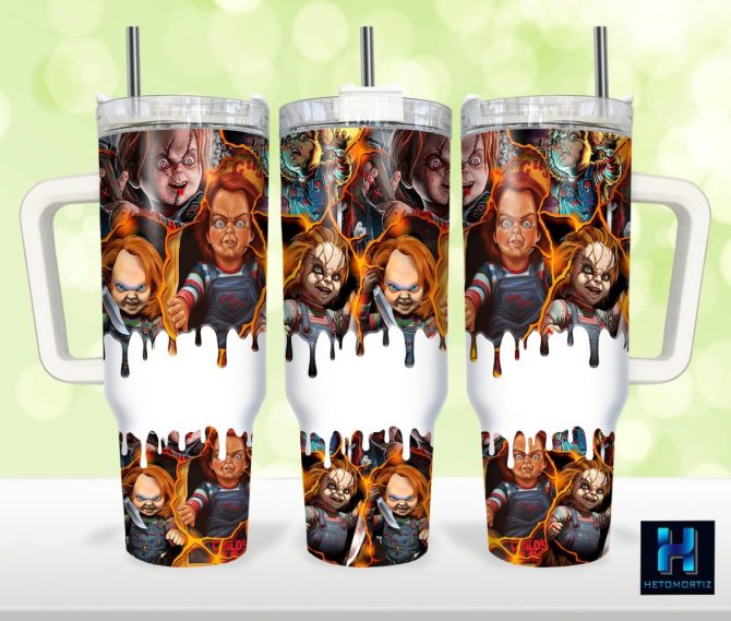 Chucky Child #8217;S Play Movies Custom Stanley Quencher 40Oz Stainless Steel Tumbler With Handle