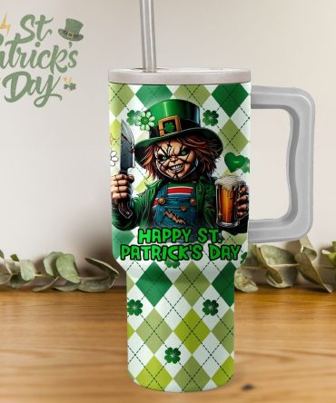 Chucky Child #8217;S Play Movies Custom Stanley Quencher 40Oz Stainless Steel Tumbler With Handle