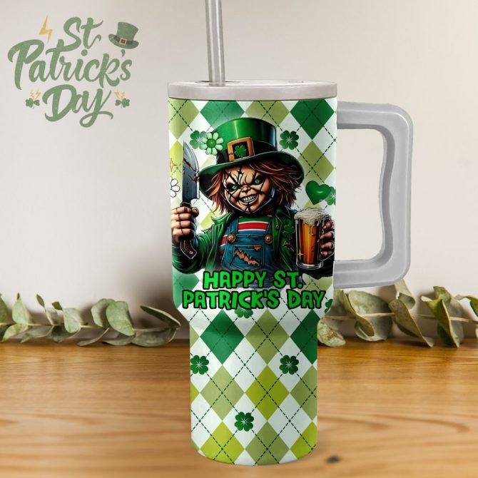 Chucky Child #8217;S Play Movies Custom Stanley Quencher 40Oz Stainless Steel Tumbler With Handle