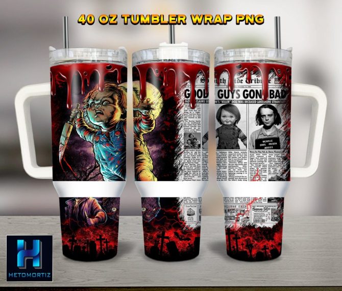 Chucky Child #8217;S Play Movies Custom Stanley Quencher 40Oz Stainless Steel Tumbler With Handle