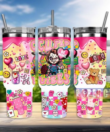 Chucky Horror Movie Custom Stanley Quencher 40Oz Stainless Steel Tumbler With Handle