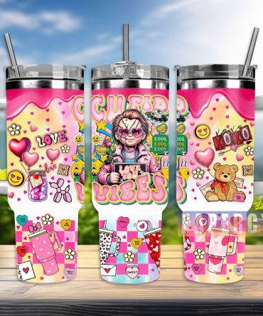 Chucky Horror Movie Custom Stanley Quencher 40Oz Stainless Steel Tumbler With Handle