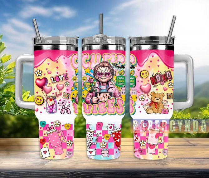 Chucky Horror Movie Custom Stanley Quencher 40Oz Stainless Steel Tumbler With Handle