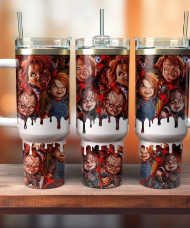 Chucky Movies Custom Stanley Quencher 40Oz Stainless Steel Tumbler With Handle