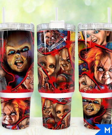 Chucky Movies Custom Stanley Quencher 40Oz Stainless Steel Tumbler With Handle