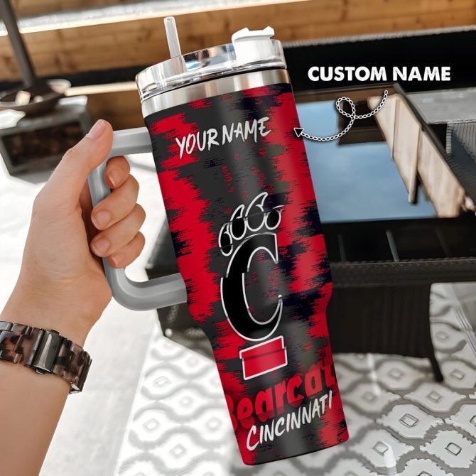 Cincinnati Bearcats Ncaa Custom Stanley Quencher 40Oz Stainless Steel Tumbler With Handle